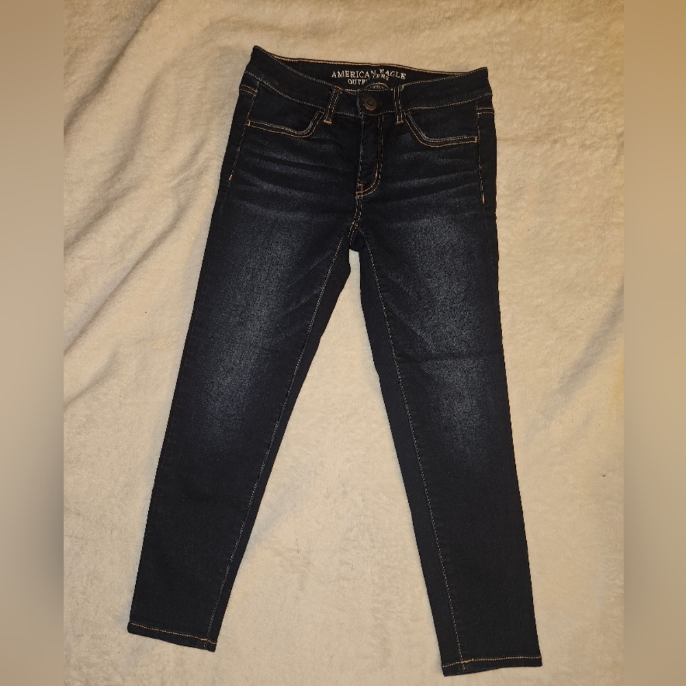 American Eagle Super Stretch Jeggings, Dark Blue, Size 4